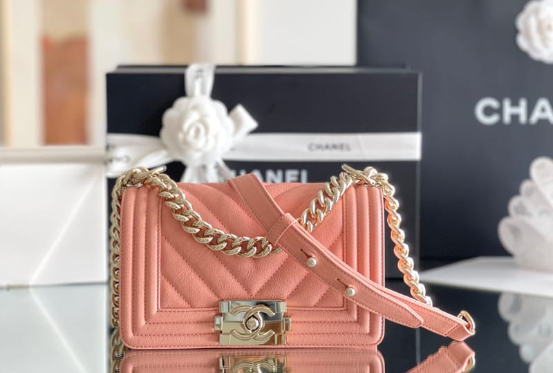 Chanel Leboy-20× 12×7cm 午夜蓝浅金扣-9076