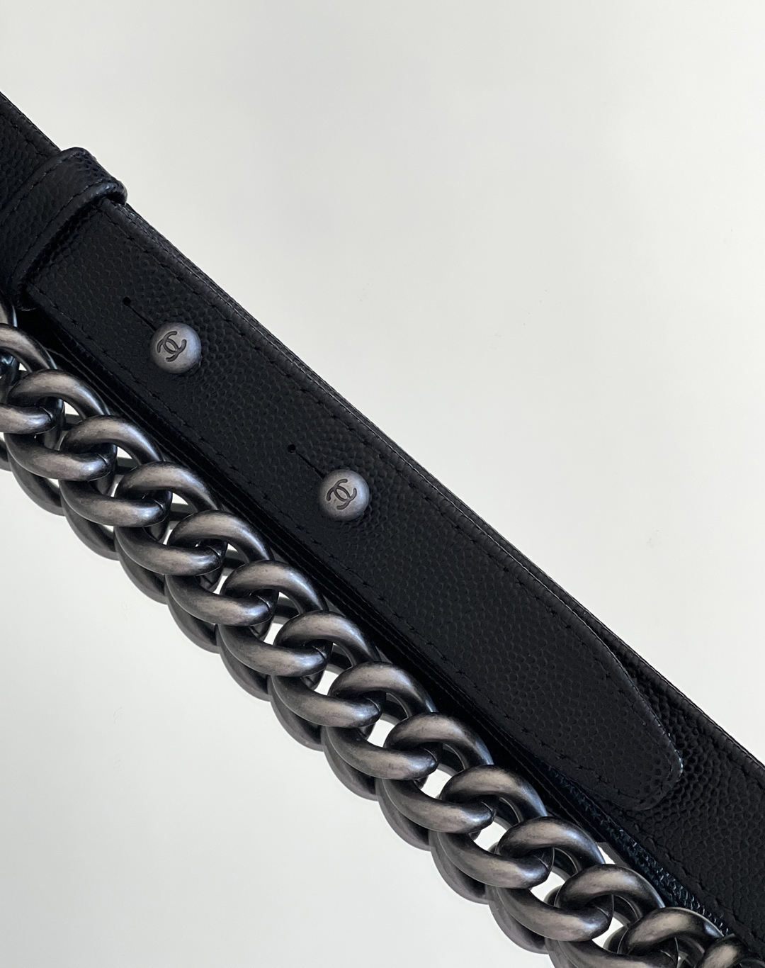 Chanel Leboy-25× 14.5×8cm black砂金扣