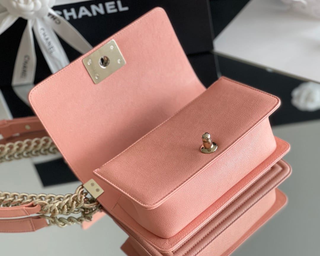 Chanel Leboy-20× 12×7cm 午夜蓝浅金扣-9076
