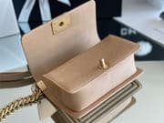 Chanel leboy 20× 12×7cm 酒红色砂金扣-7072