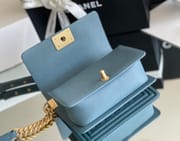 Chanel leboy 20× 12×7cm Grey 砂金扣-6112