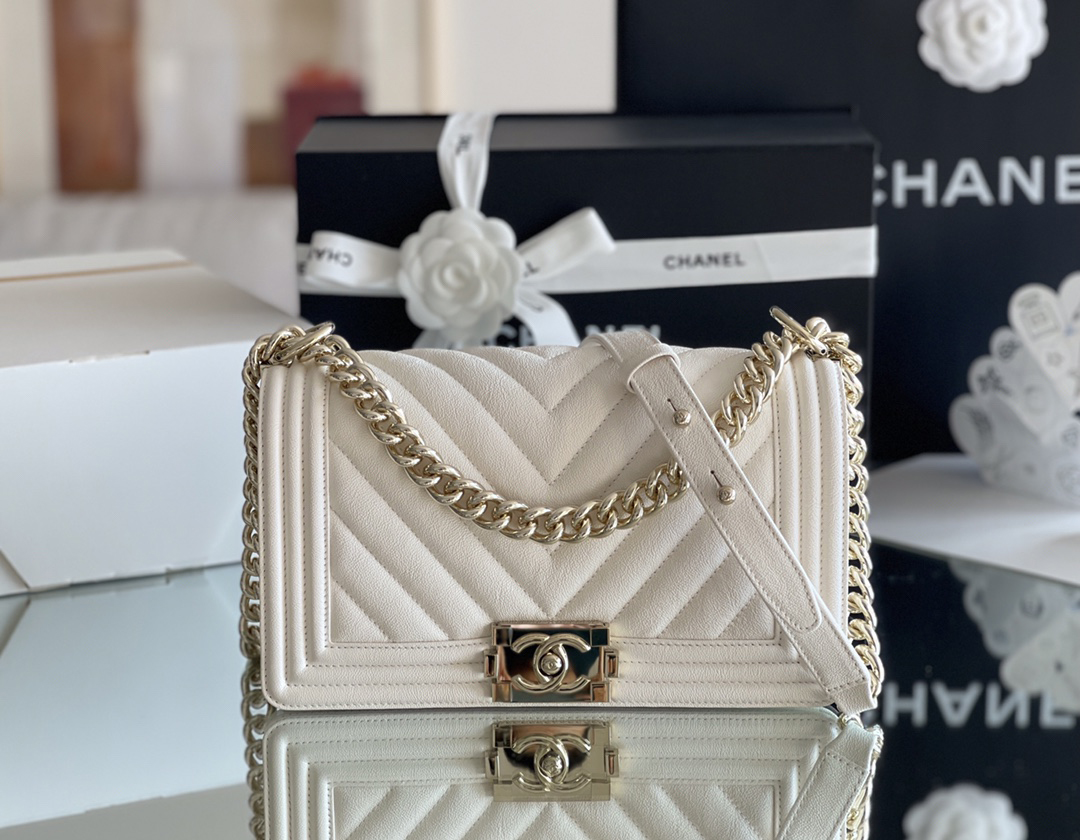 Chanel Leboy-25× 14.5×8cm 午夜蓝浅金扣-7786 Chanel Leboy-25× 14.5×8cm 午夜蓝浅金扣-7786