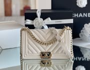 Chanel Leboy-25× 14.5×8cm 午夜蓝浅金扣-7786