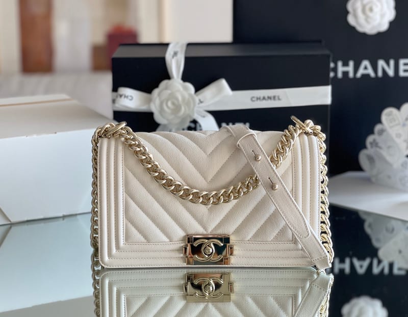 Chanel Leboy-25× 14.5×8cm 午夜蓝浅金扣-7786