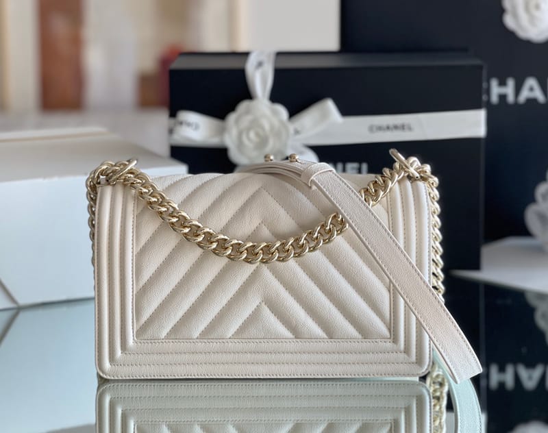 Chanel Leboy-25× 14.5×8cm 午夜蓝浅金扣-7786