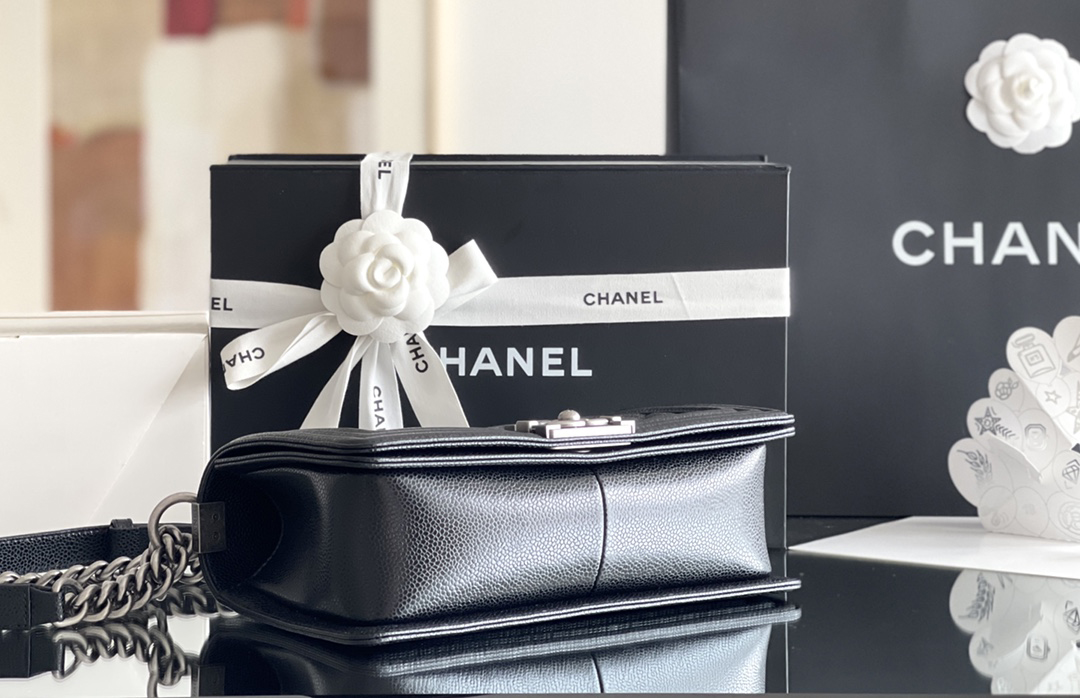Chanel Leboy-15× 25×9cm  BLACK银扣