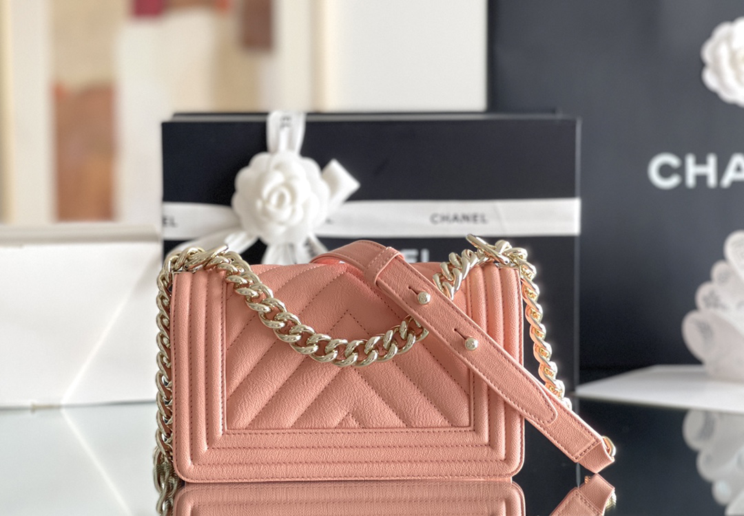 Chanel Leboy-20× 12×7cm 午夜蓝浅金扣-9076 Chanel Leboy-20× 12×7cm 午夜蓝浅金扣-9076