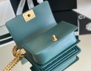 Chanel leboy 20× 12×7cm 绿色砂金扣-6438