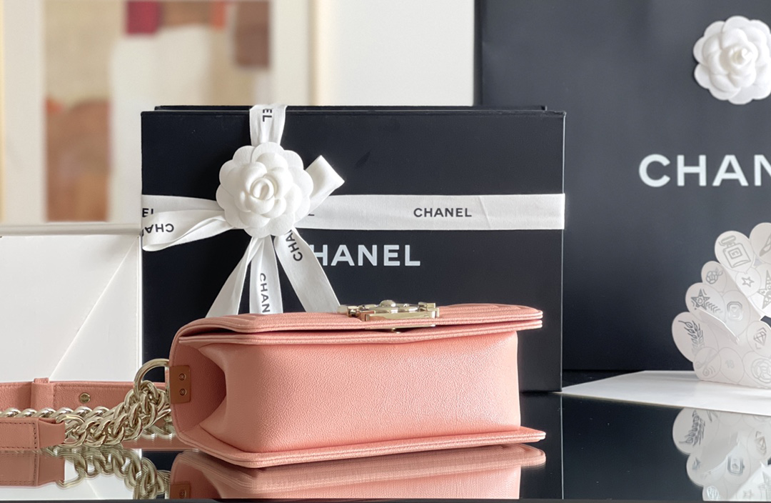 Chanel Leboy-20× 12×7cm 午夜蓝浅金扣-9076 Chanel Leboy-20× 12×7cm 午夜蓝浅金扣-9076