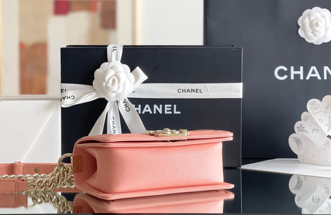 Chanel Leboy-20× 12×7cm 午夜蓝浅金扣-9076