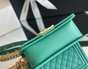 Chanel leboy 20× 12×7cm 雾霾蓝砂金扣-6345