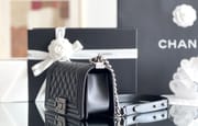 Chanel Leboy-12× 20.5×8.5cm black Gold-4836