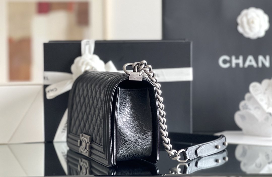 Chanel Leboy-15× 25×9cm  BLACK银扣
