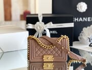 Chanel leboy 20× 12×7cm 松石绿砂金扣-6650