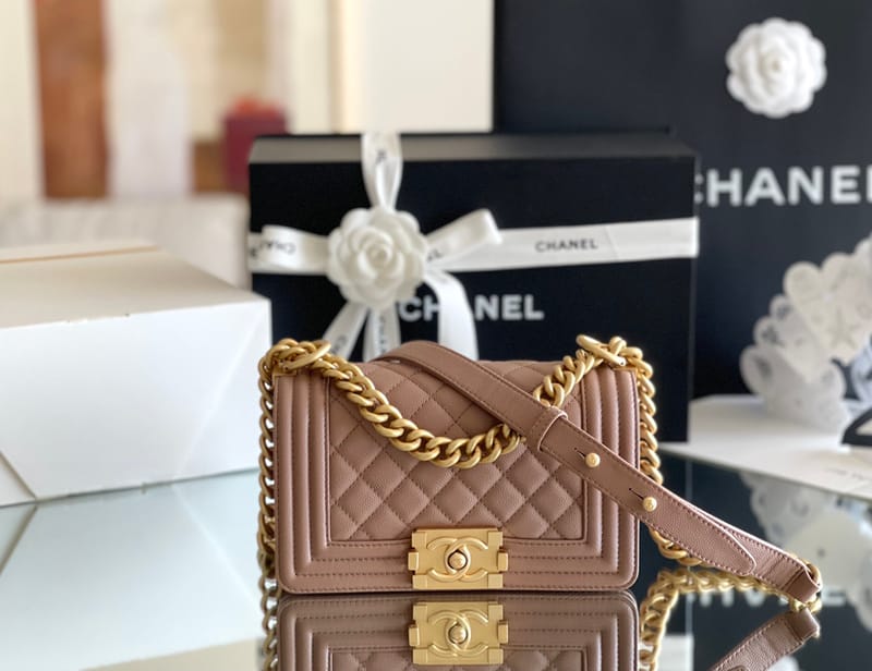 Chanel leboy 20× 12×7cm 松石绿砂金扣-6650