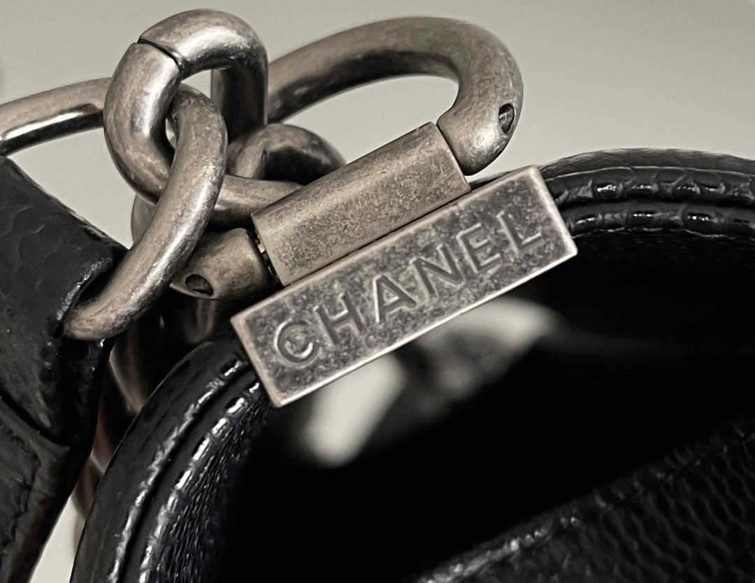 Chanel Leboy-15× 25×9cm  BLACK银扣