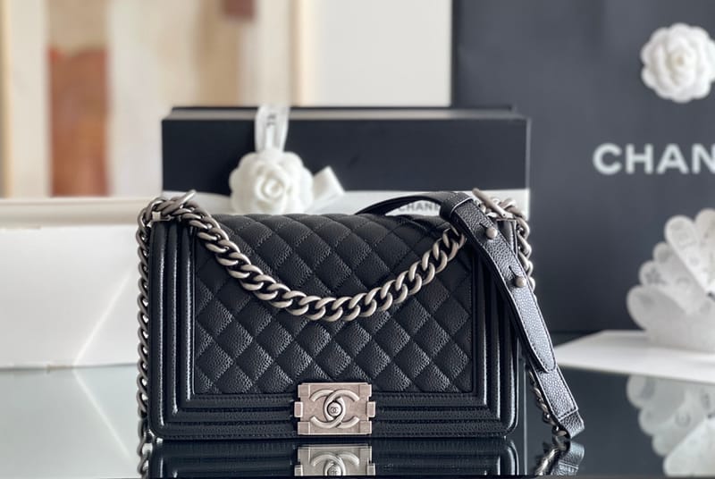 Chanel Leboy-15× 25×9cm  BLACK银扣