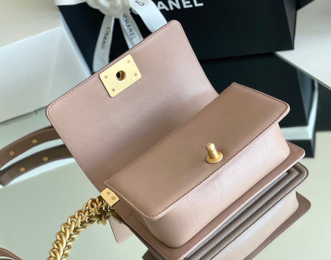 Chanel leboy 20× 12×7cm 松石绿砂金扣-6650