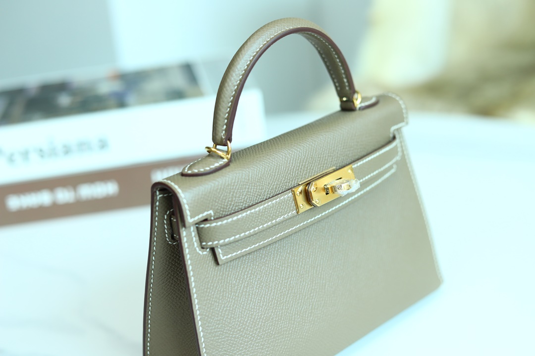 MINI KELLY 2  ETOUPE EPEOM GHW / PHW