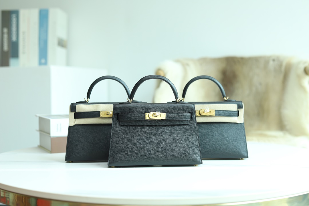 [ STOCK ] MINI KELLY II 89 NOIR GHW