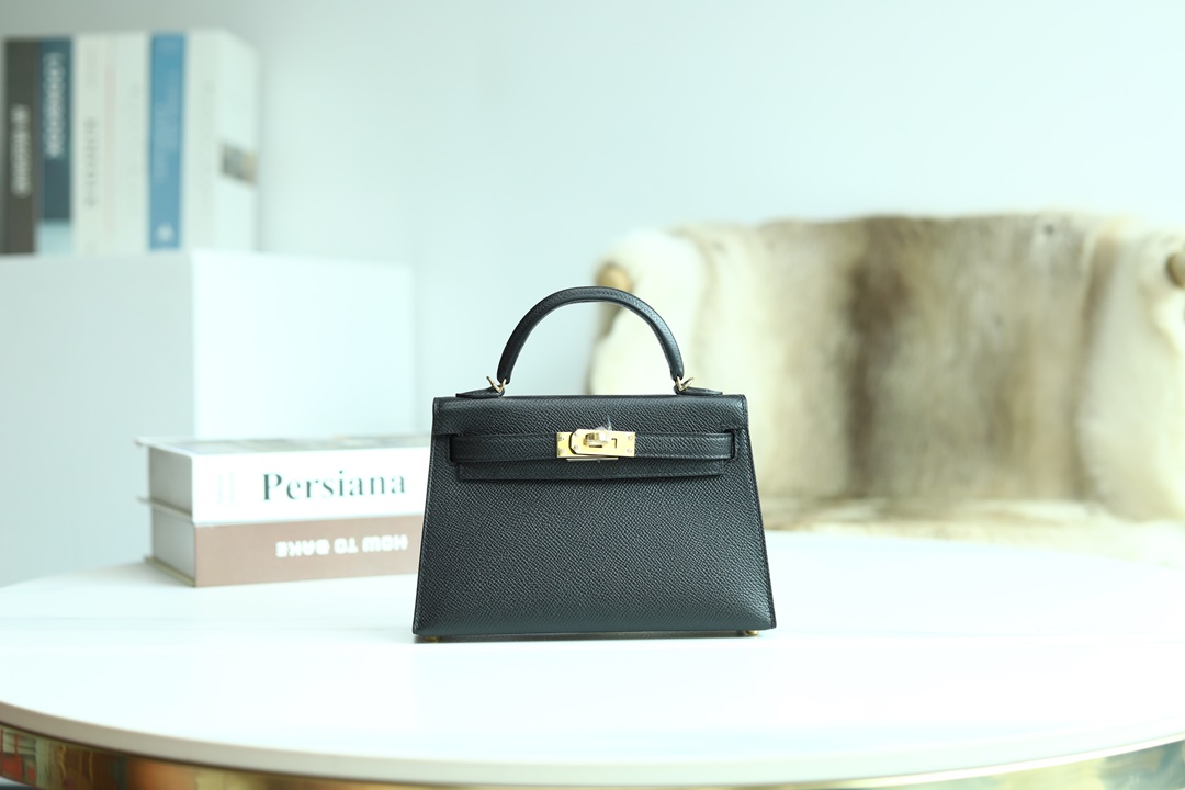 [ STOCK ] MINI KELLY II 89 NOIR GHW