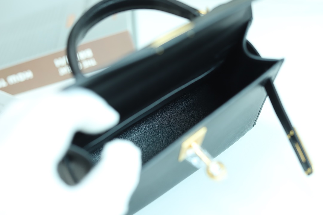 [ STOCK ] MINI KELLY II 89 NOIR CHEVRE GHW