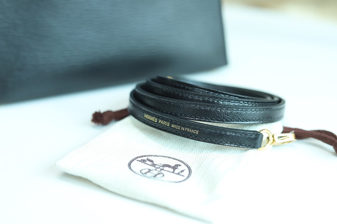 [ STOCK ] MINI KELLY II 89 NOIR CHEVRE GHW