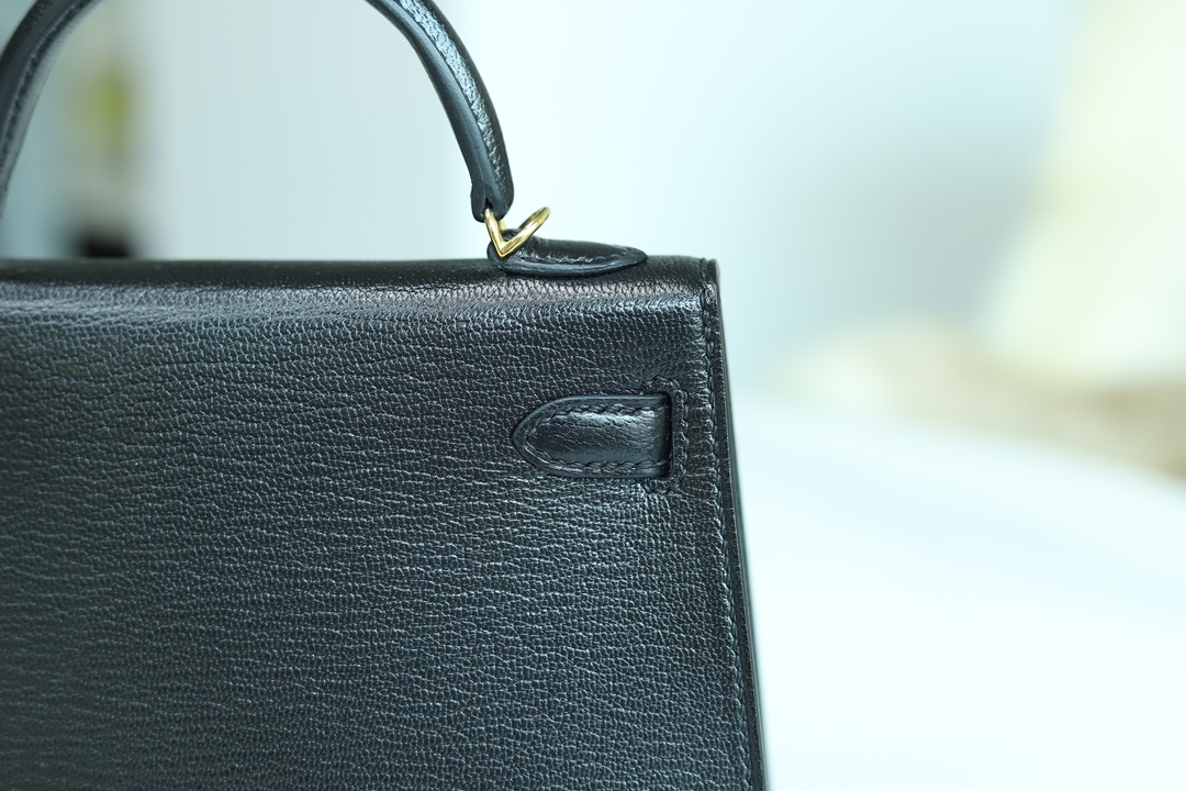[ STOCK ] MINI KELLY II 89 NOIR CHEVRE GHW