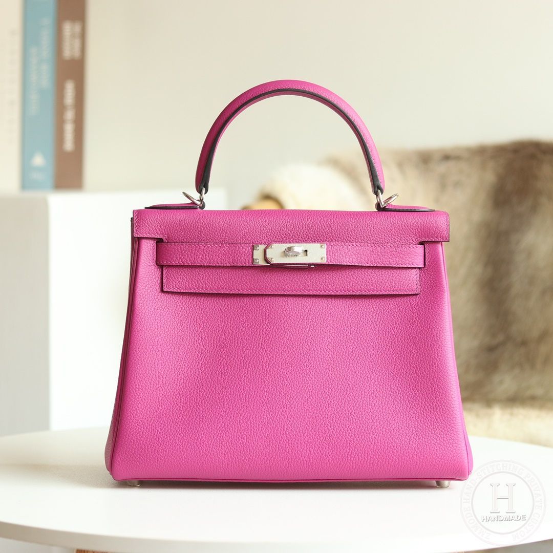 Kelly 28cm Togo L3 Rose Pourpre Phw