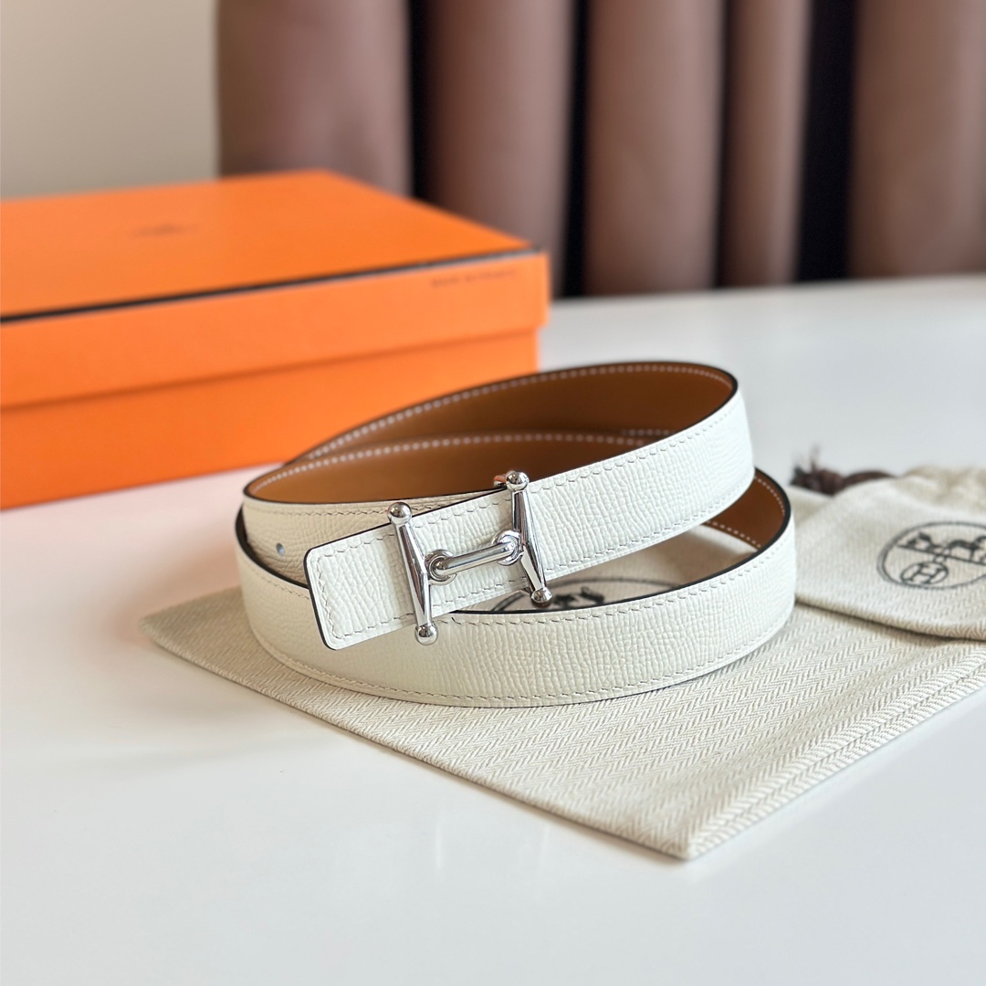 MORS H BELT BUCKLE & REVERSIBLE LEATHER STRAP 24MM