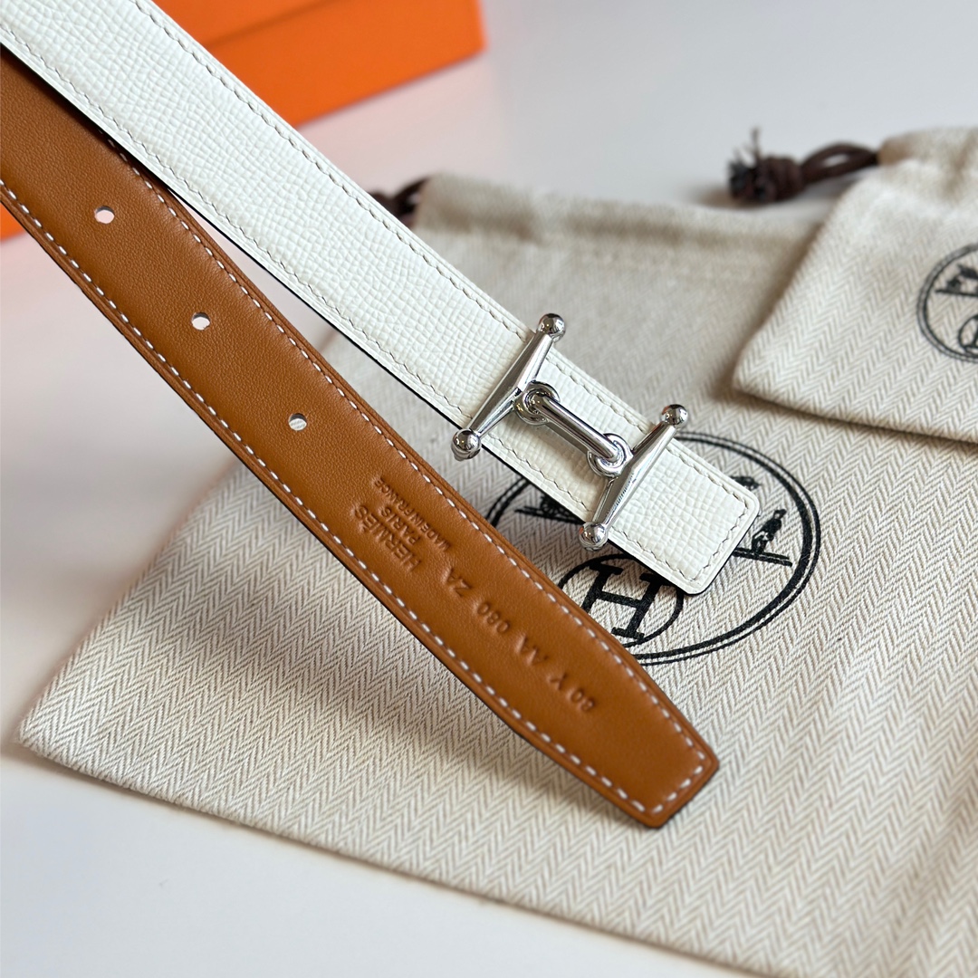 MORS H BELT BUCKLE & REVERSIBLE LEATHER STRAP 24MM