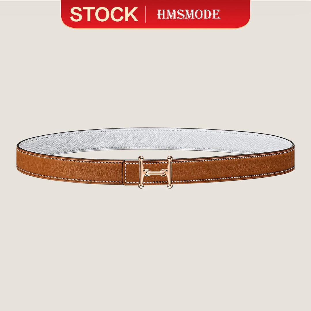 MORS H BELT BUCKLE & REVERSIBLE LEATHER STRAP 24MM