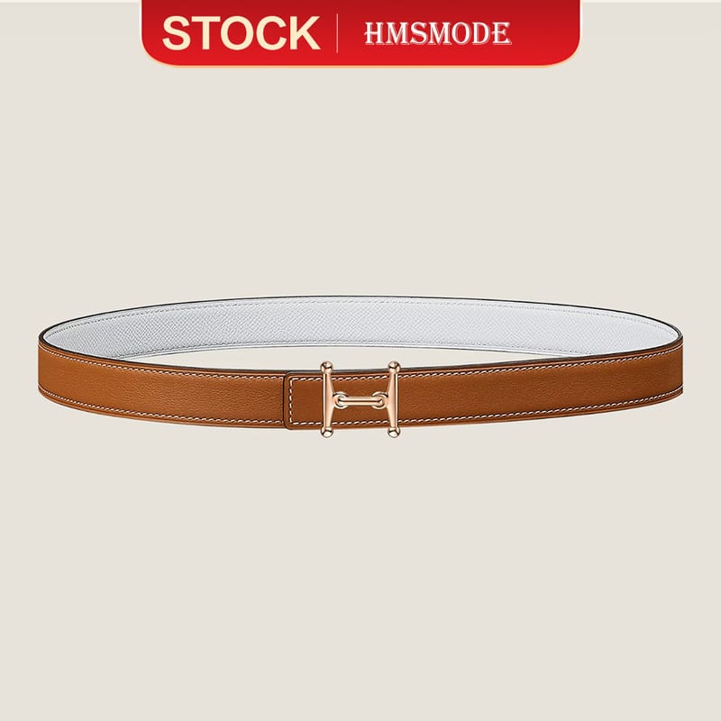 MORS H BELT BUCKLE & REVERSIBLE LEATHER STRAP 24MM