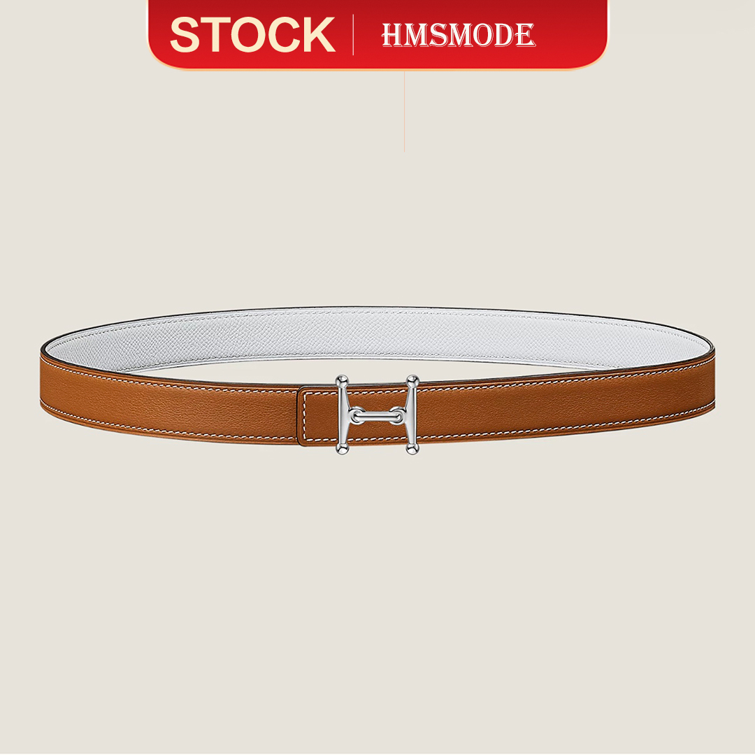 MORS H BELT BUCKLE & REVERSIBLE LEATHER STRAP 24MM