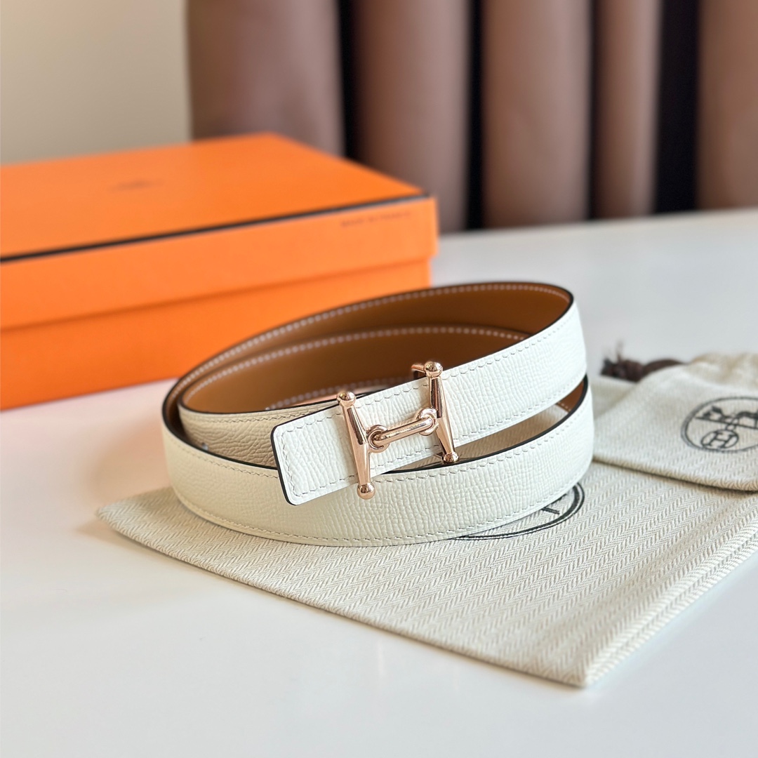 MORS H BELT BUCKLE & REVERSIBLE LEATHER STRAP 24MM MORS H BELT BUCKLE & REVERSIBLE LEATHER STRAP 24MM