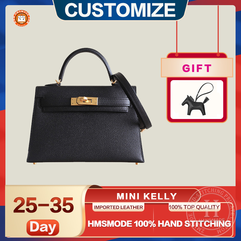 Hermes Mini Kelly II Bag 89 Noir Box GHW