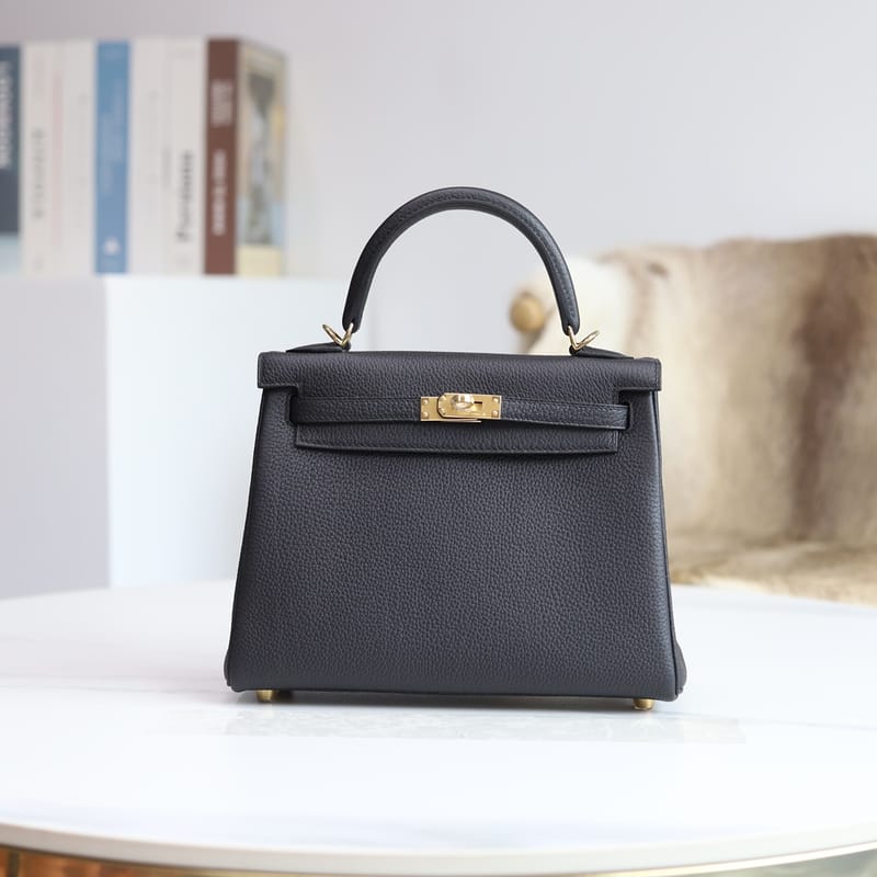 Kelly 25cm Togo 89 Noir Ghw