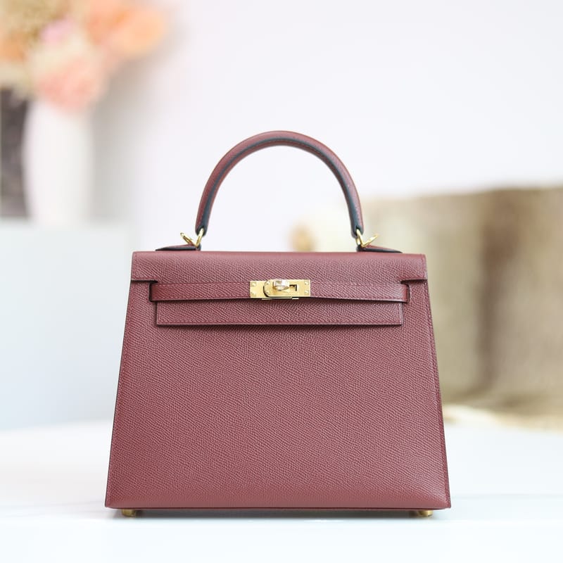 Kelly 25cm Epsom Cc55 Rouge H Ghw