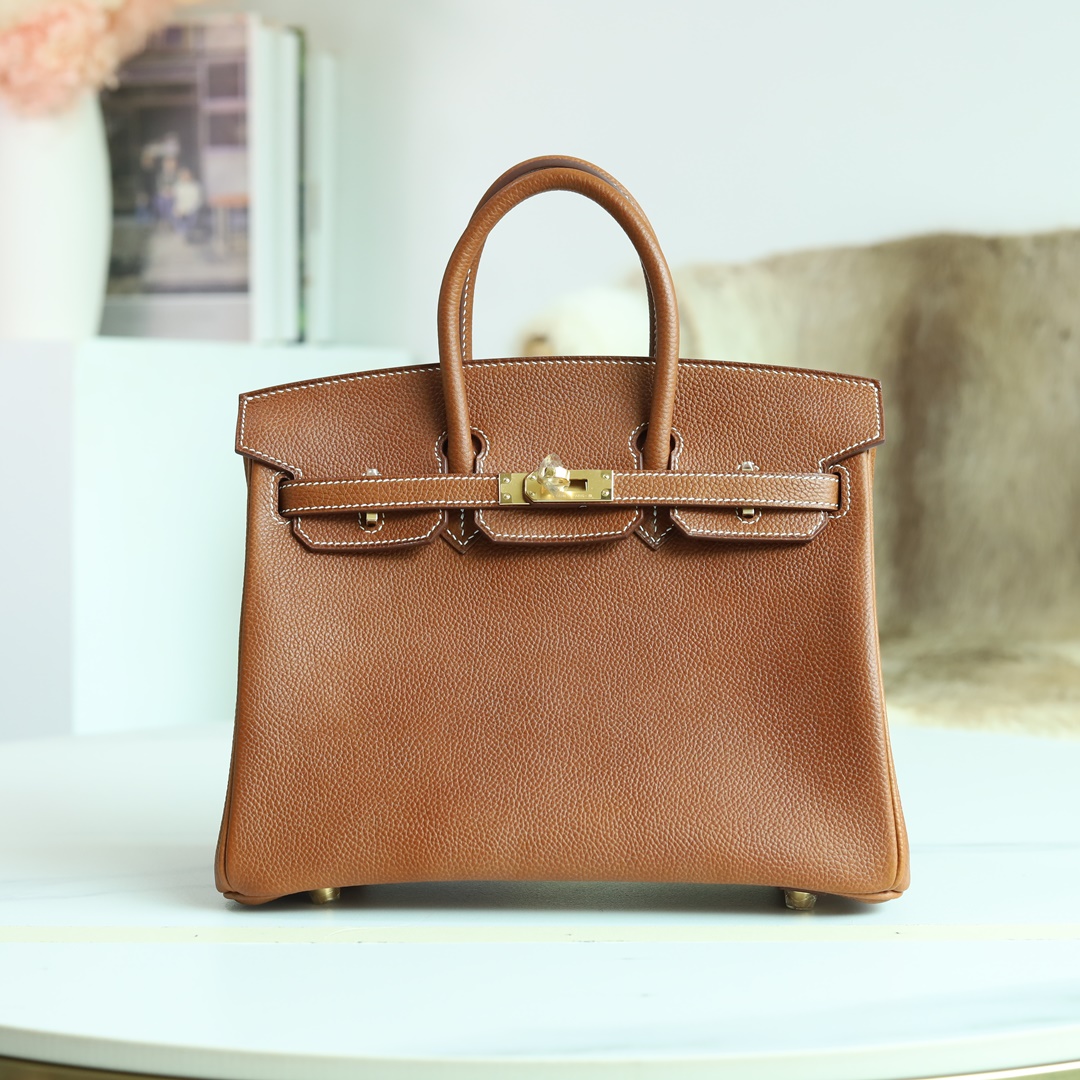 Hermès Birkin Fauve Barenia Faubourg 25 Gold Hardware, 2022 (Very Good), Brown Womens Handbag