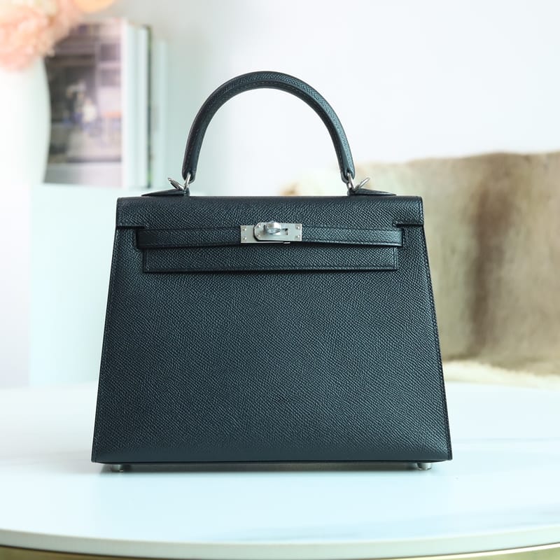 Kelly 25cm Epsom 89 Noir Phw