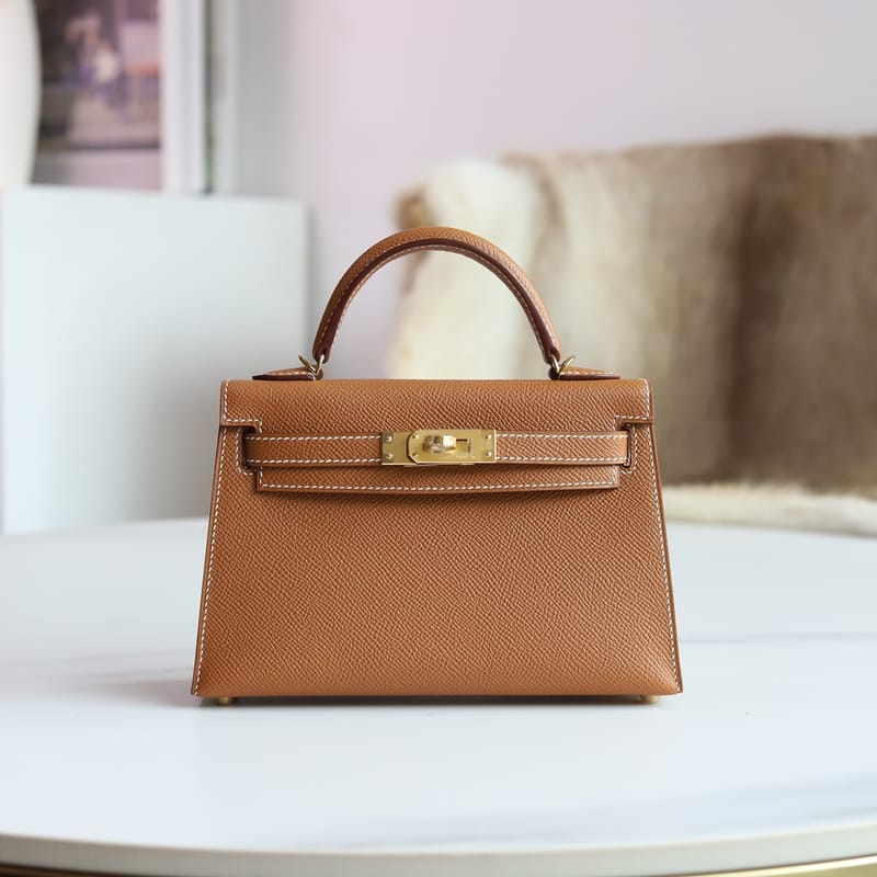 Mini Kelly 20cm Epeom 37 Gold Ghw