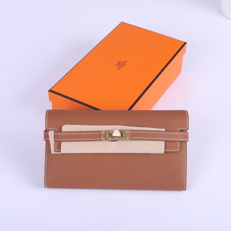 Kelly Wallet Togo 37 Gold  Ghw