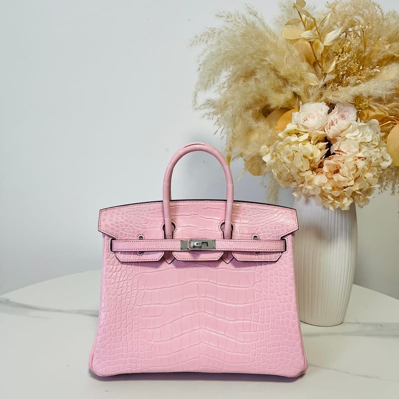 Birkin 25cm Matte Alligator 5P Pink PHW