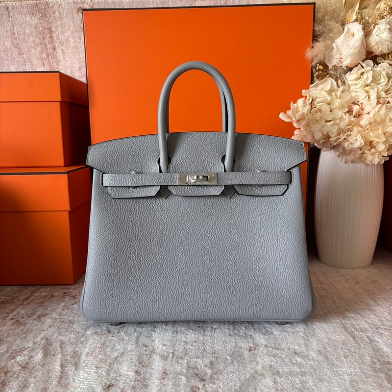 Birkin 25cm Togo P0 Gris Pantin Phw