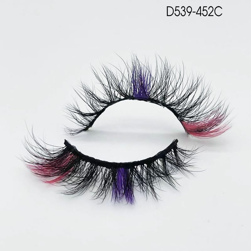 DC (15mm Colored Faux Mink Lashes) 