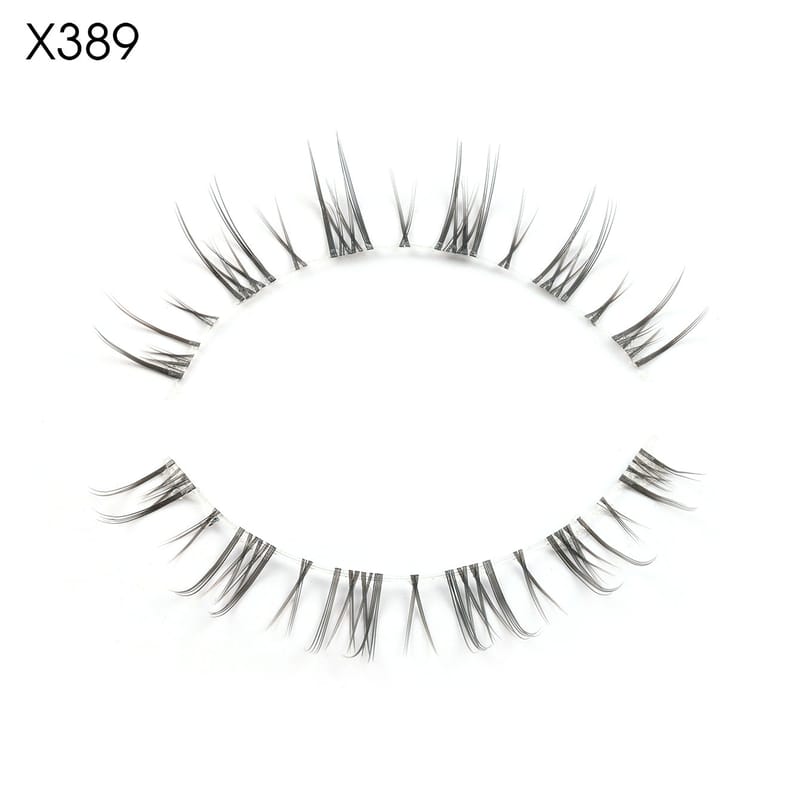 X (Clear Band Bottom Faux Mink Lashes)