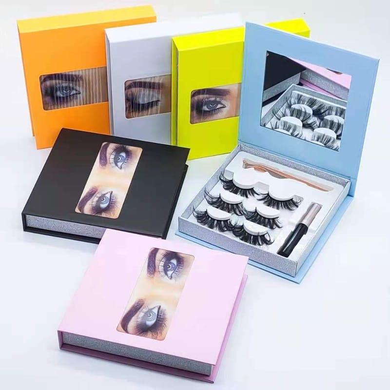 Wink Design 3-Pair Magnetic Lash Book with Glue & Tweezers