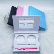 1-Pair or 2-Pair Magnetic Lash Book with Tweezers & Glue