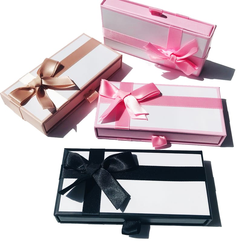 Custom Rectangle Magnetic Boxes with Bow