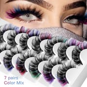 CM-Mix Colored Russian Faux Mink Lashes (7 Pairs)